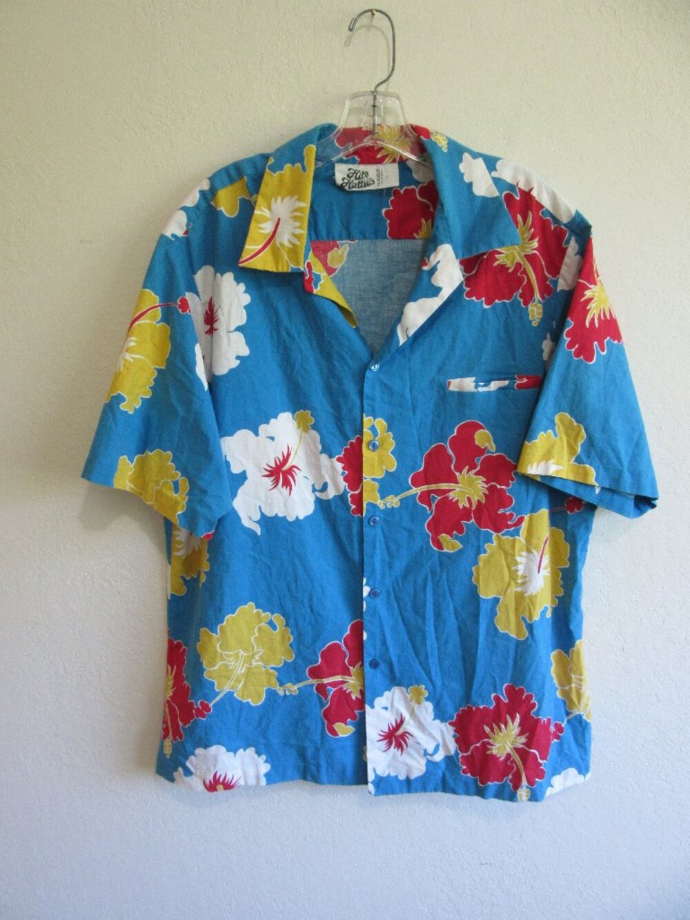 Hilo Hattie's Men's Blue Tropical 2XL USA Shirt